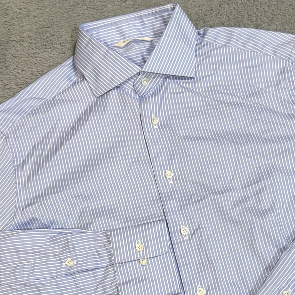 SUITSUPPLY Pinstripe WEBA Switzerland Shirt Men's 41 Button Up Long Sleeve *READ